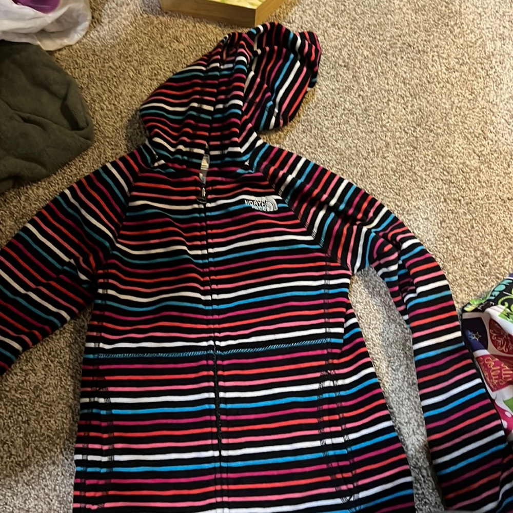 North face striped jacket